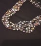 Crocheted necklace, lightweight in pastel shades of pink and yellow - Image 5