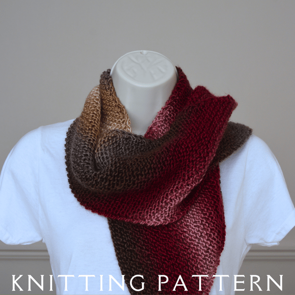 The Breezy Scarf Knitting Pattern PDF Version By Email