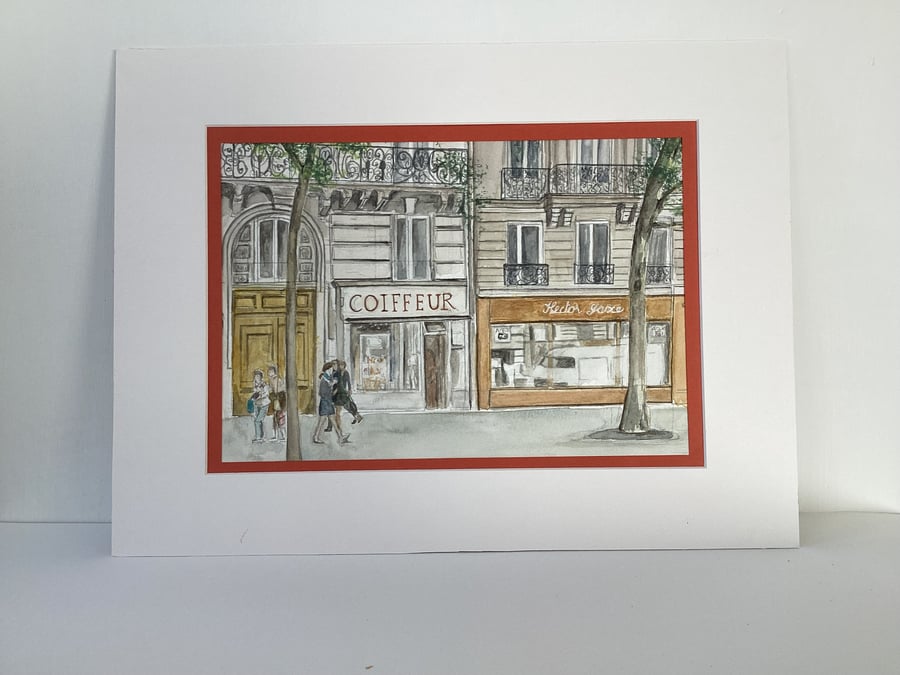 Paris Street - Original Watercolour Painting