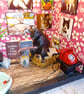 Box room Diorama, fishing cat, quirky gift for cat lovers, with lights. Cat lady - Image 3