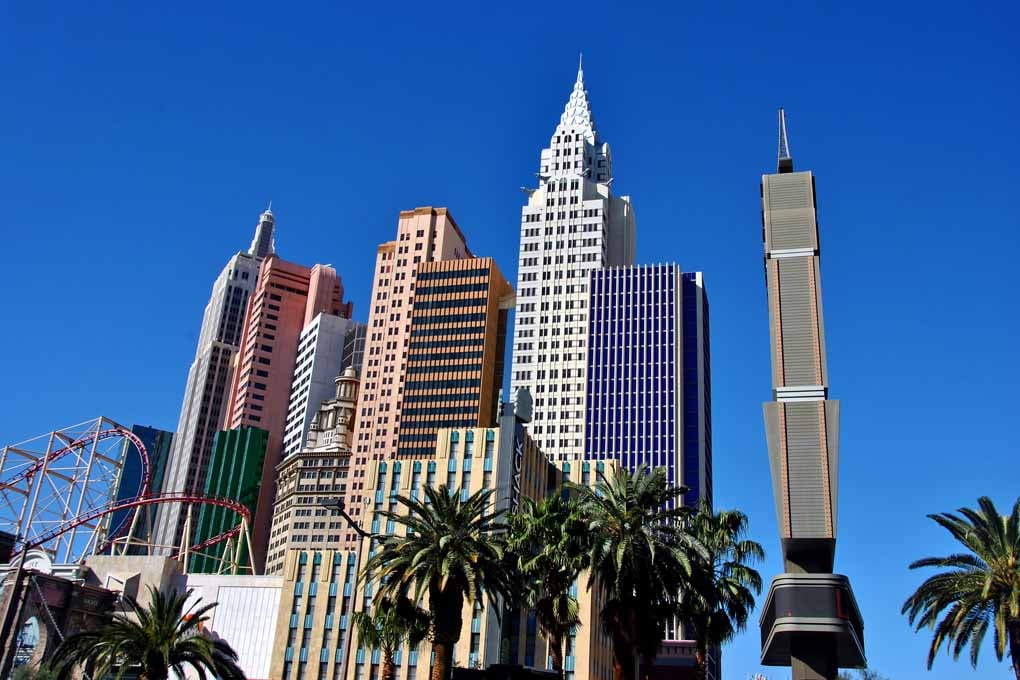 New York New York Hotel Las Vegas America 18"x12" Print