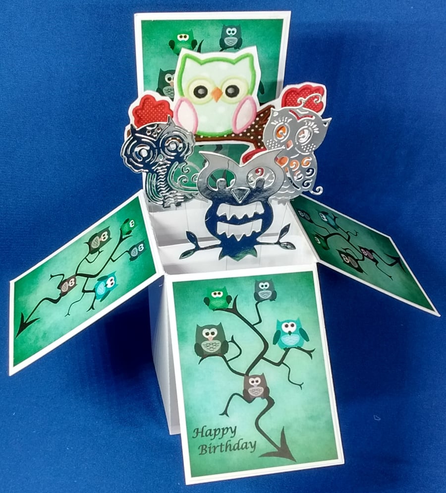 Birthday Card with Owls