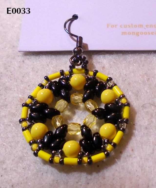 1920s-style bead earrings (customisable)