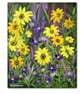 Original Painting "Sunshine Garden" on 12 x 9" Box Canvas