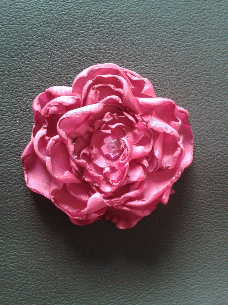 Pink flower corsage