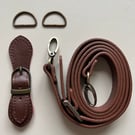 Brown & Antique Brass Hardware Kit for making a Felt Bag on a Ball