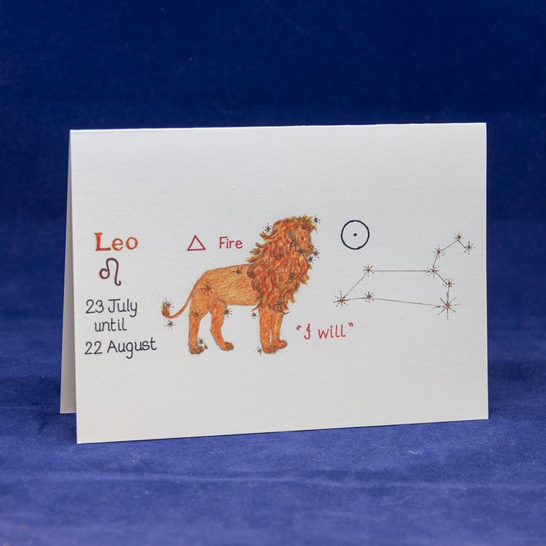 Leo greetings card