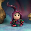 Tiny HighHat Gnome 'Squill' Magic! OOAK Sculpt by artist Ann Galvin 