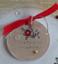 Christmas Card - Wreath With Red Poinsettias- Festive Wishes - Image 2