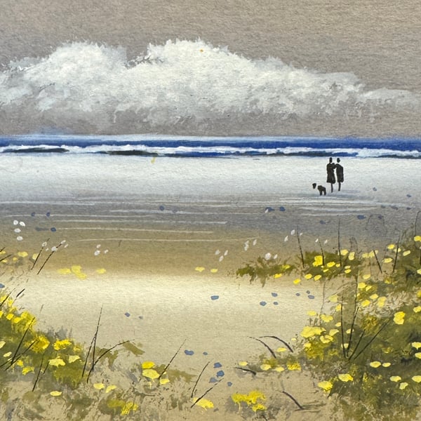 Original Aceo Painting ‘ White  Sands ‘ by Stephen Allen 