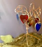 Stained glass wish tree with stained glass hearts