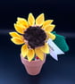Sunflower with smile tag
