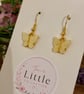 Yellow Butterfly Dangle Earrings, Acrylic Butterfly Charms, Handmade Jewellery  - Image 2