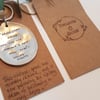 Hand stamped vintage silver plated spoon keyring