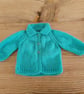 turquoise blue baby cardigan with collar aged 0-3 months. - Image 1