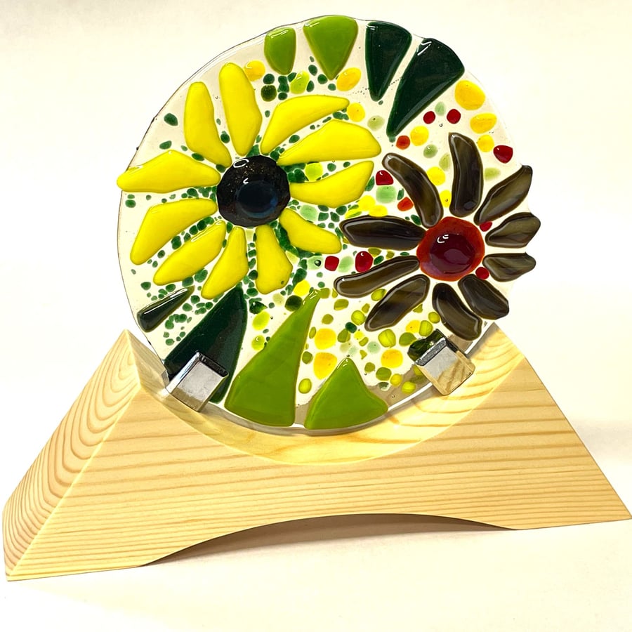 Glass Floral Roundel