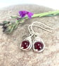 Sterling Silver Pink Agate Earrings - Image 2
