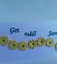 Get well soon card. Handmade flowers. Ref 071.  - Image 7
