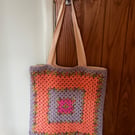 Crochet Granny Square Tote Bag