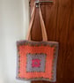 Crochet Granny Square Tote Bag