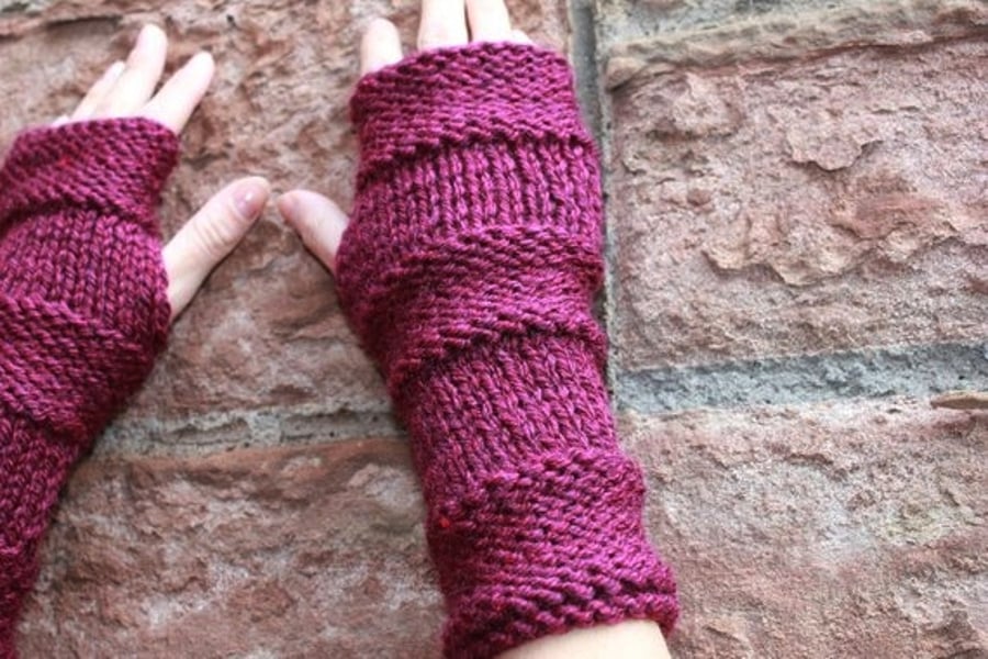 Fingerless gloves, womens knitted mittens, gift guide