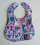 Christmas bib, quilted, reversible bib, newborn baby, Xmas bib, llama, unicorn 