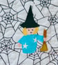 Halloween Witch with Broom Mug Rug - Image 3
