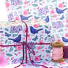Gift Wrap 2 pack  - Blackbirds and Hydrangea