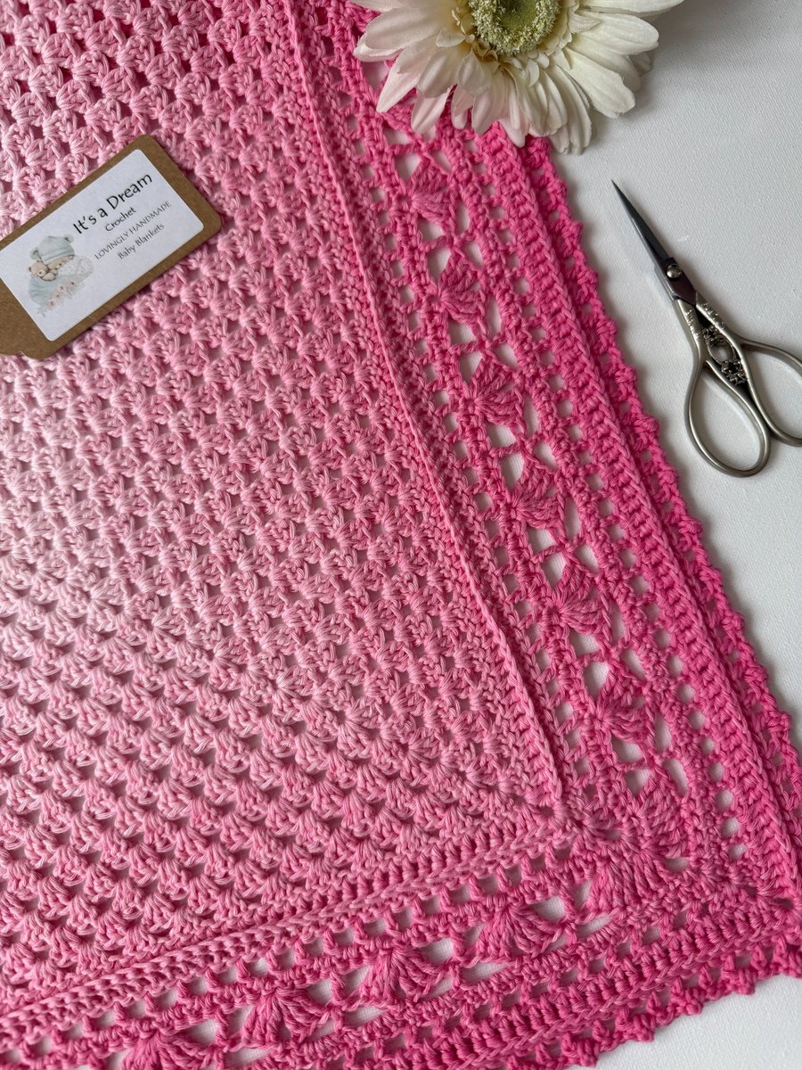Soft Pure Cotton Square Scarf – Elegant Lacey Square Scarf – Shades of Pink