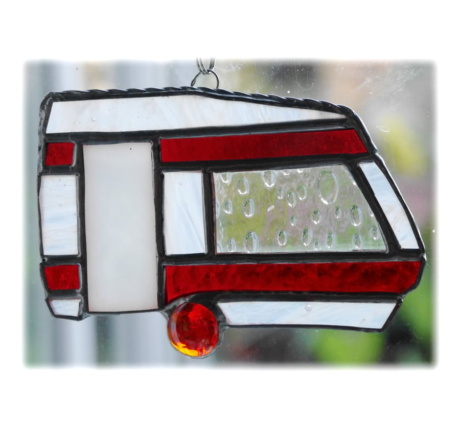 Caravan Suncatcher Stained Glass Classic Red 045