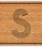S Letter Door Mat - Monogram Letter S Welcome Mat - 3 Sizes