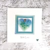 Card ‘With Love’ with Detachable Glass Meadow Heart
