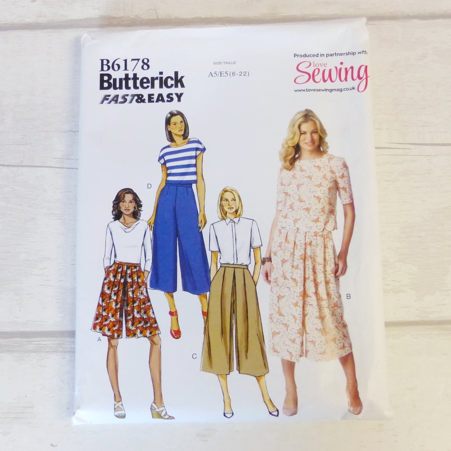 Butterick sewing pattern B6178