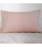 Linen Travel Pillow Cover Light Pink Tempur SMALL 16"x10" 16x10 40x26cm - Image 1