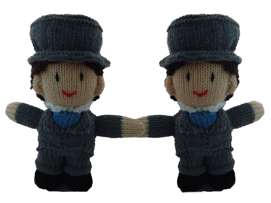 Hand-knitted Groom and Groom, Collectable Dolls - Wedding or Anniversary gifts
