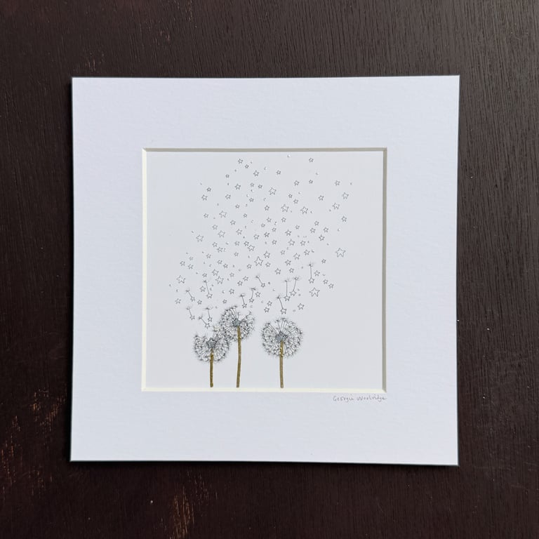 'Wish Upon a Star' 8" x 8" Mounted Print