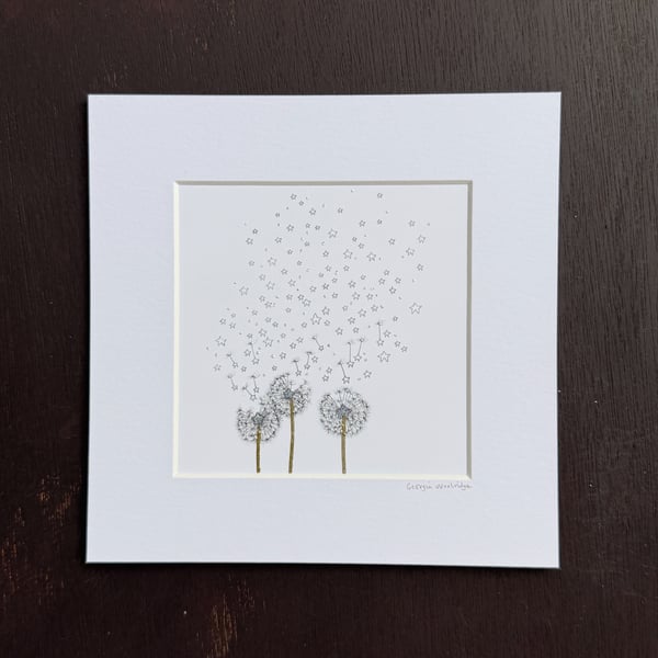 'Wish Upon a Star' 8" x 8" Mounted Print