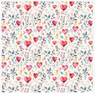 polycotton fabric material 3d digitally printed wlld hearts