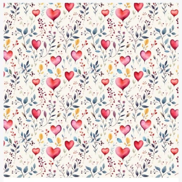 polycotton fabric material 3d digitally printed wlld hearts