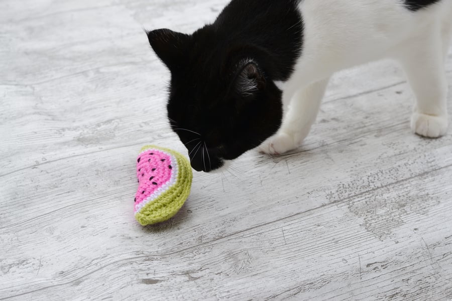 Melon Slice Cat Toy Wit or Without Catnip