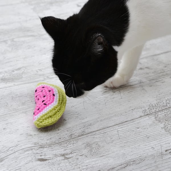 Melon Slice Cat Toy Wit or Without Catnip