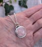 Sterling Silver Rose Quartz Statement Gemstone Necklace - JBJ2080 - Image 7