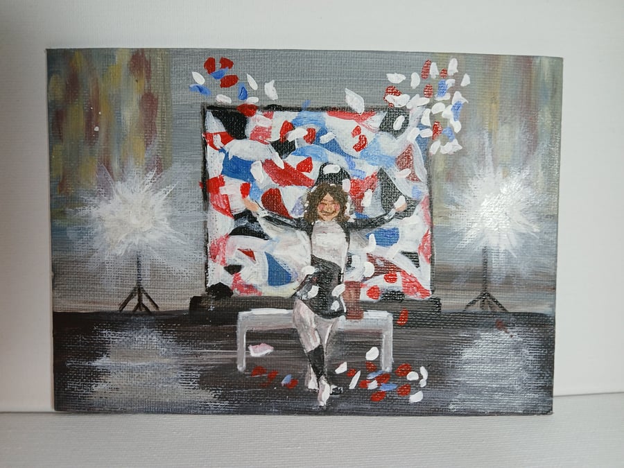 The Next Step Whirlwind small 5X9 canvas painting 