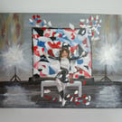 The Next Step Whirlwind small 5X9 canvas painting 