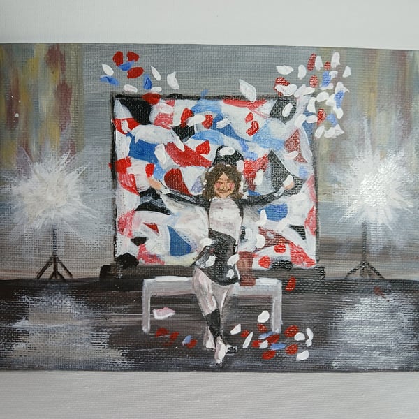 The Next Step Whirlwind small 5X9 canvas painting 