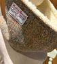 Harris Tweed Headband and Snood. Beige Herringbone Cloth - Image 2