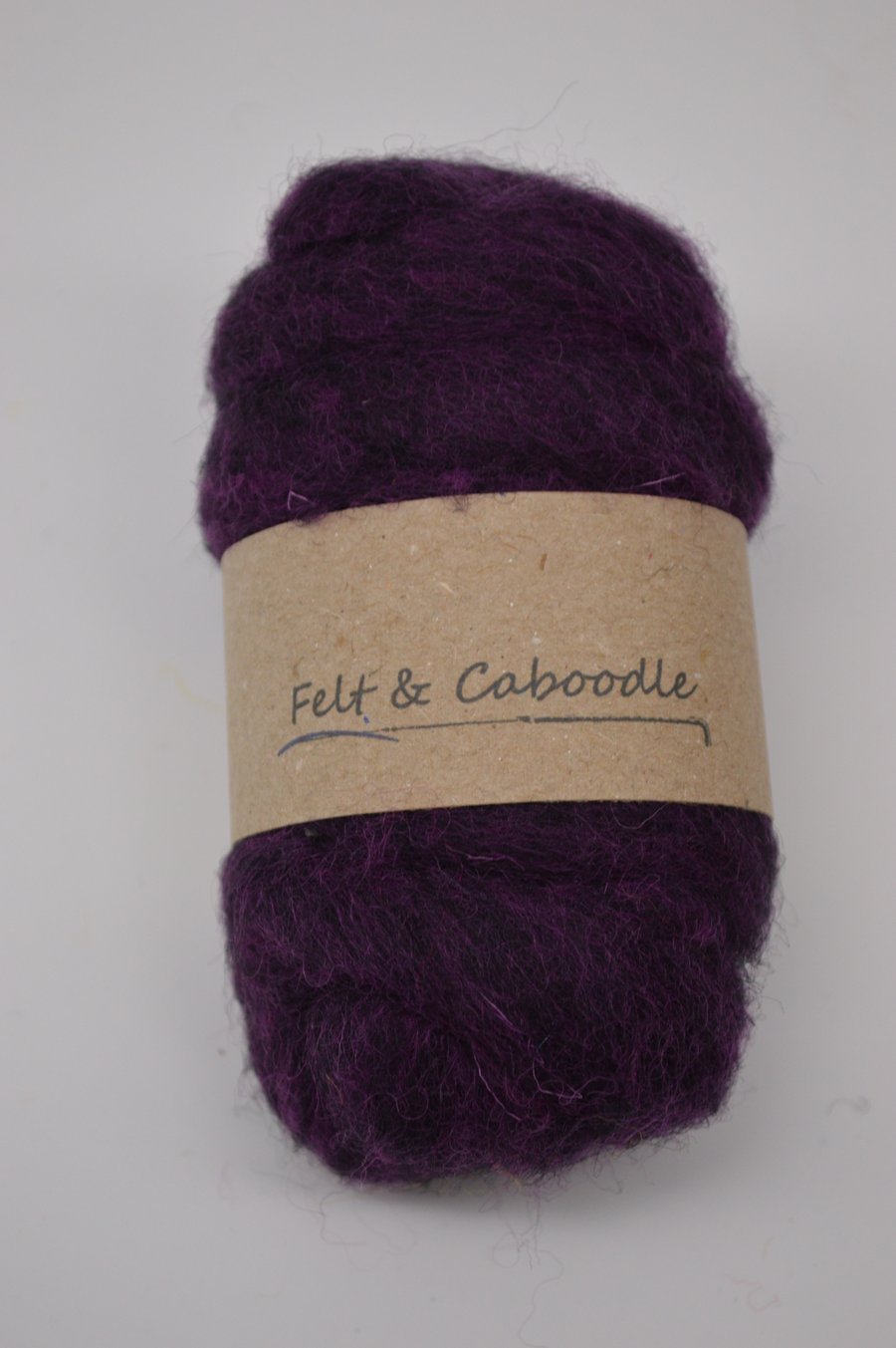 Carded Corriedale wool colour mix, purple