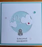 Grandparents Card - Rabbit With Clouds - Aqua - Image 8