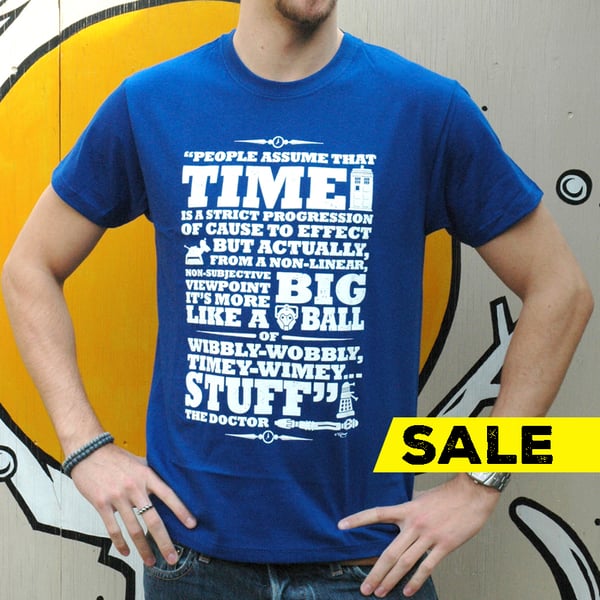 Dr. Who 'Time' Screen printed T Shirt