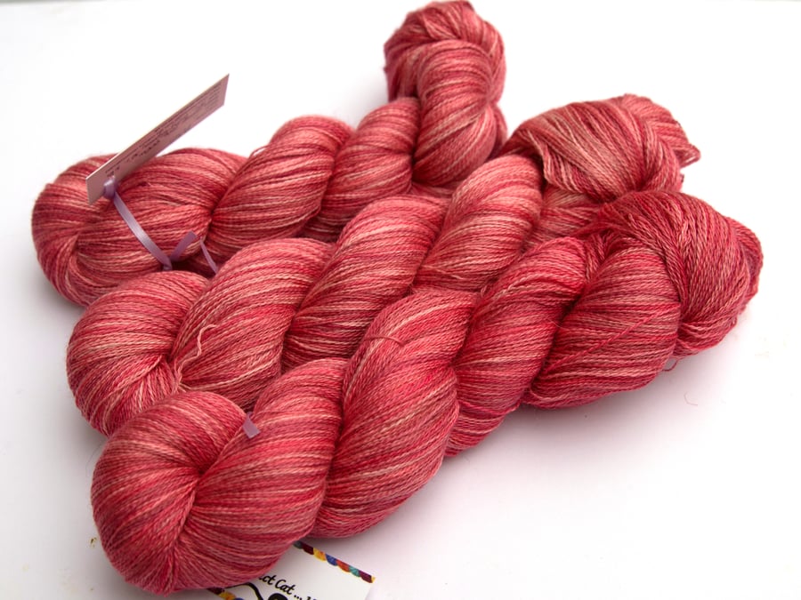 SALE: Petals - Silky baby alpaca laceweight yarn